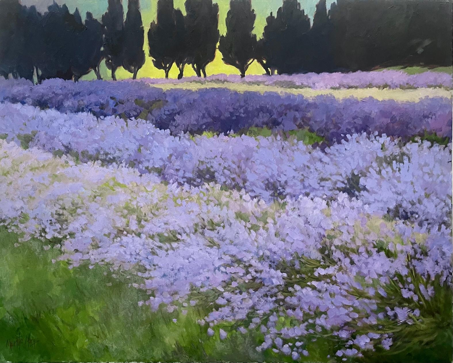 Martha Mans Landscape Painting - Lavender Glow