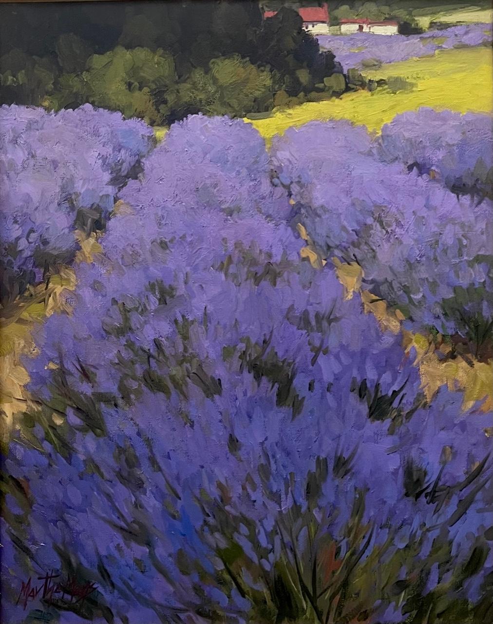 Landscape Painting de Martha Mans - Ritmos de Lavanda II