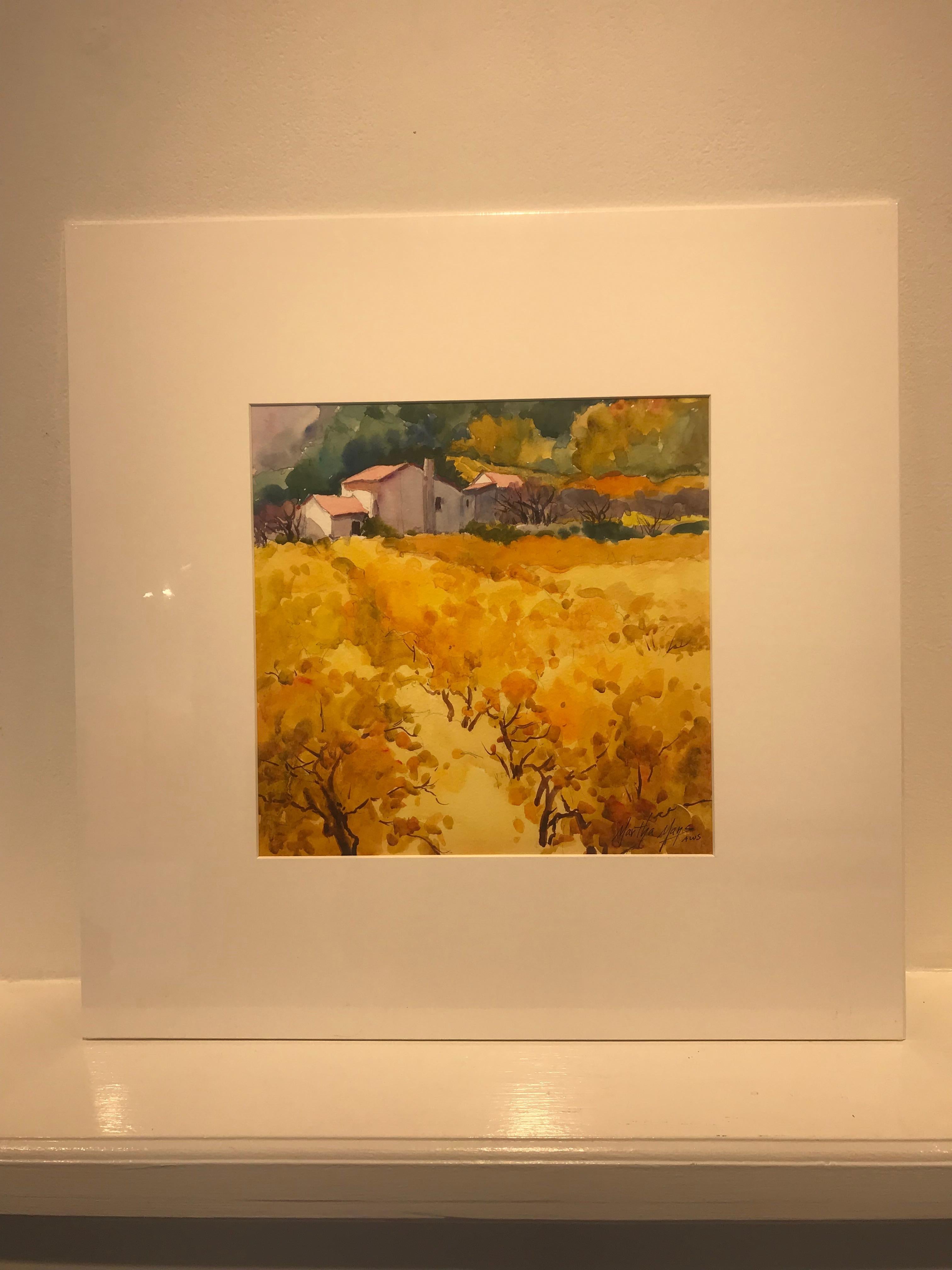 Limoux Vineyard - Painting by Martha Mans