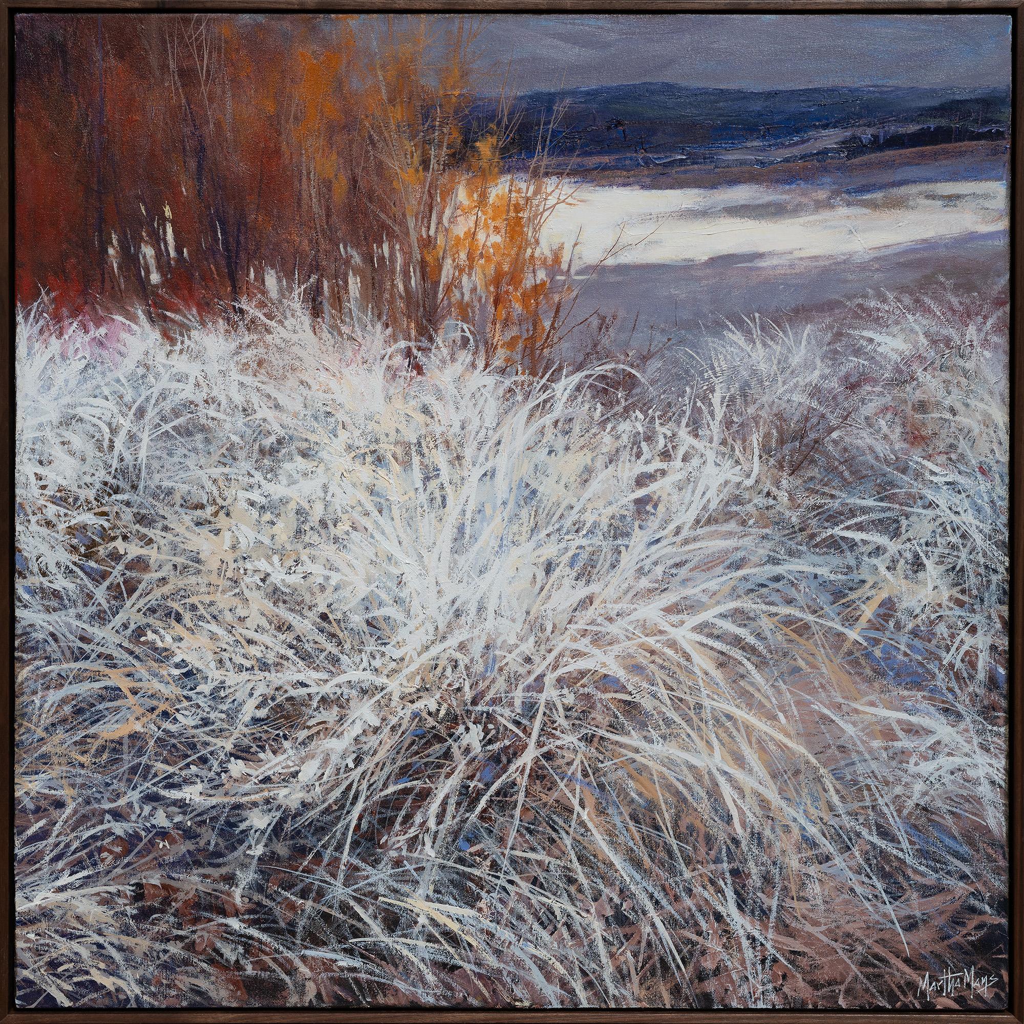 Martha Mans Landscape Painting - Morning Frost II, Taos