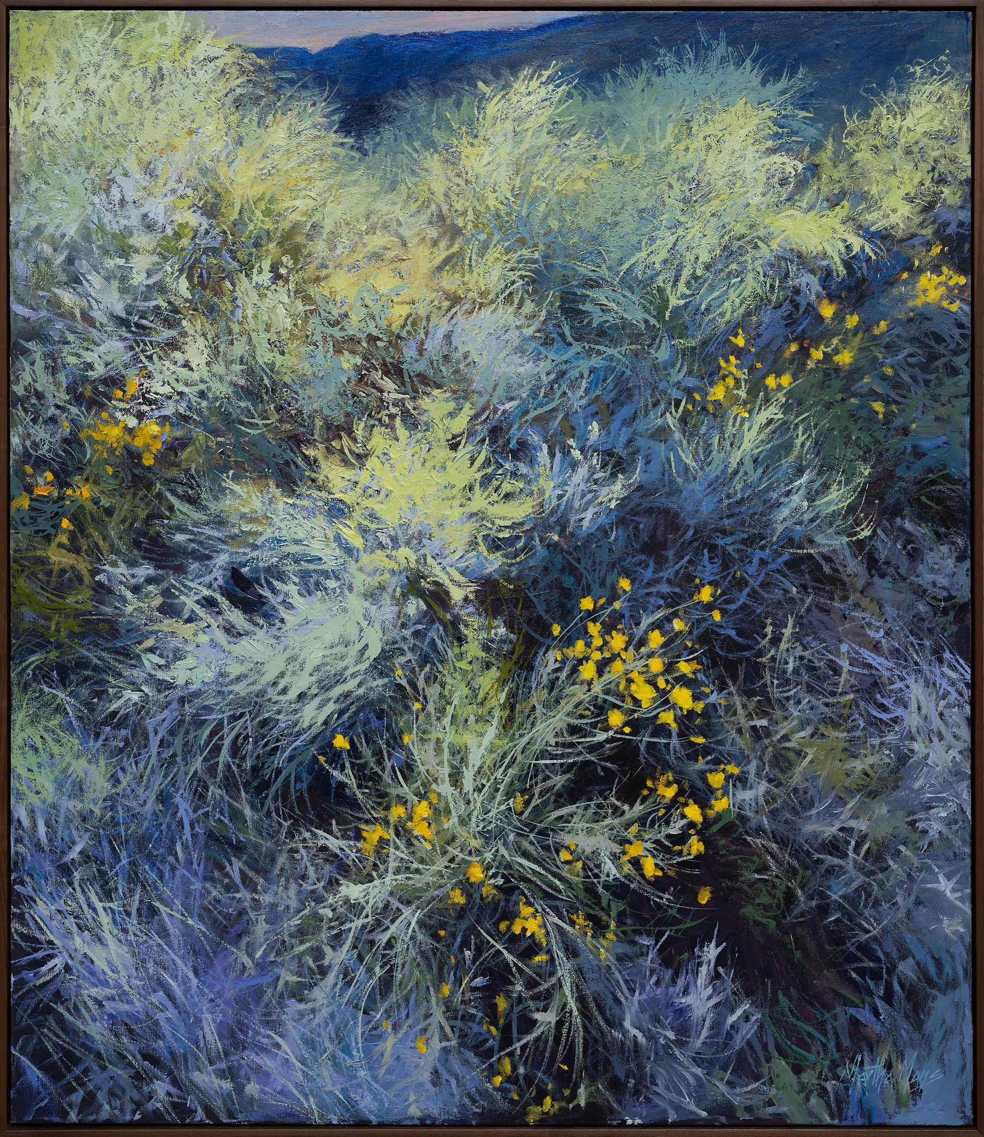Martha Mans Landscape Painting – Rio Grande Sage