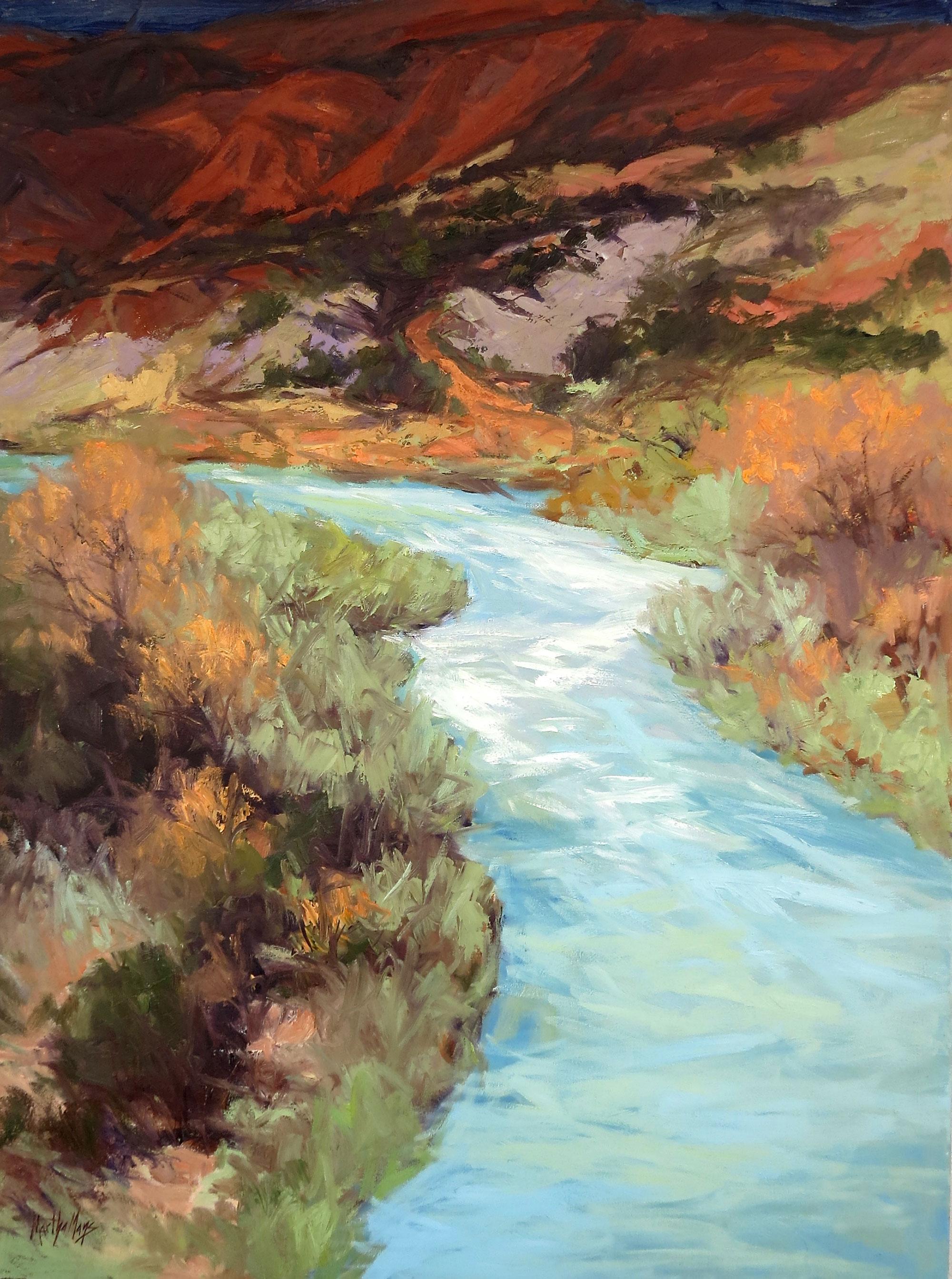 Road to the River - Painting by Martha Mans