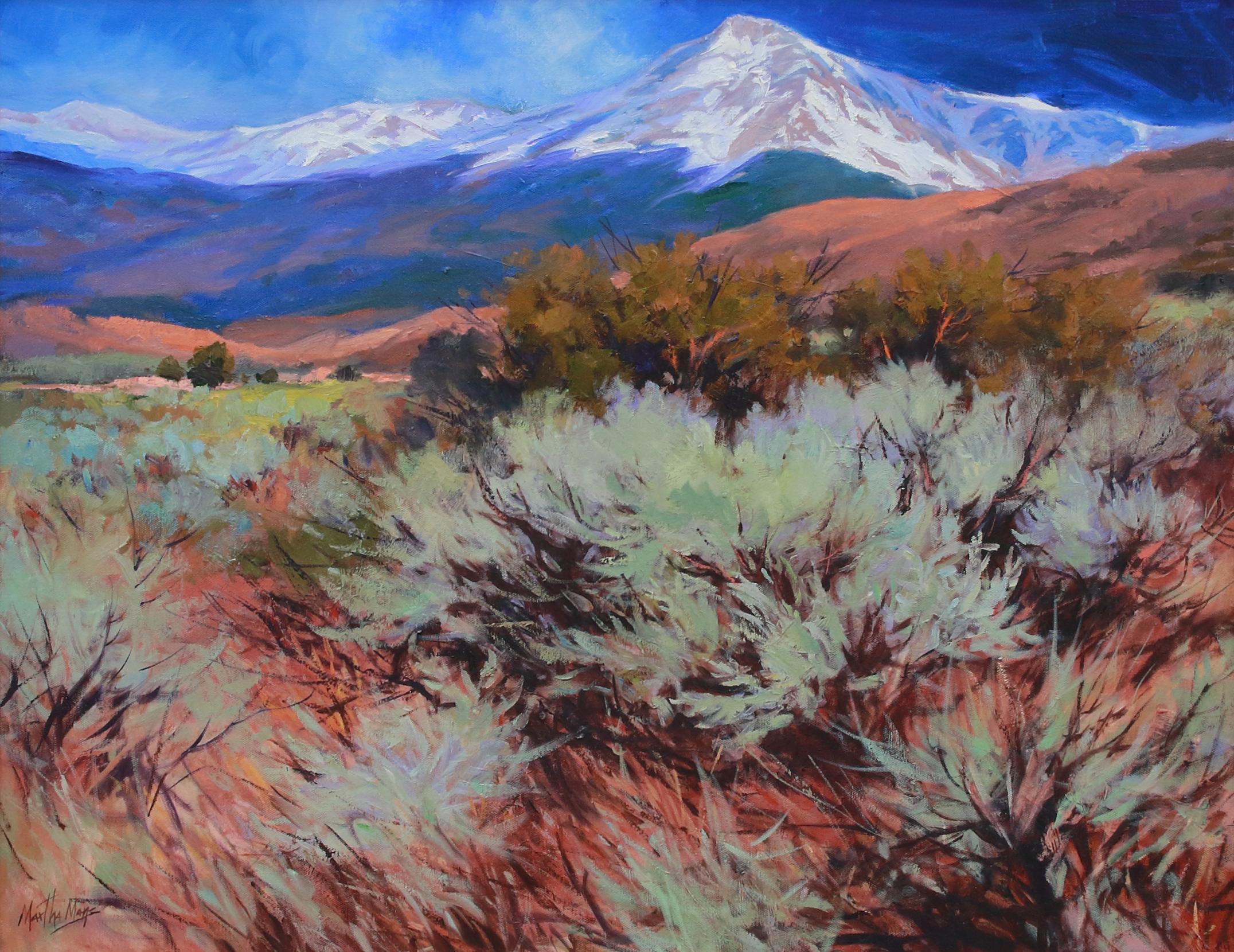 Sage and Ice - Impressionist Painting by Martha Mans