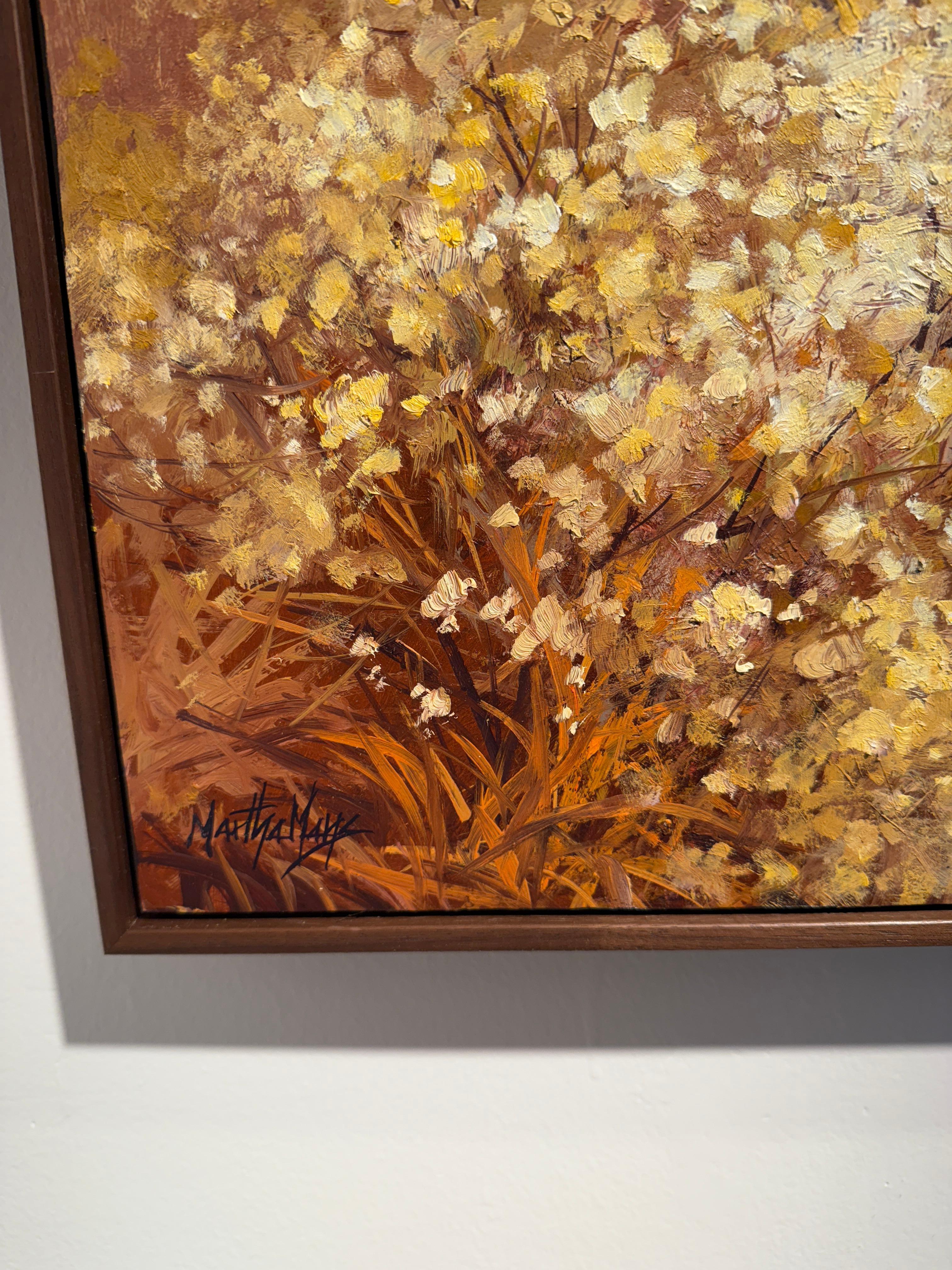 Schirme des Oktobers (Braun), Landscape Painting, von Martha Mans