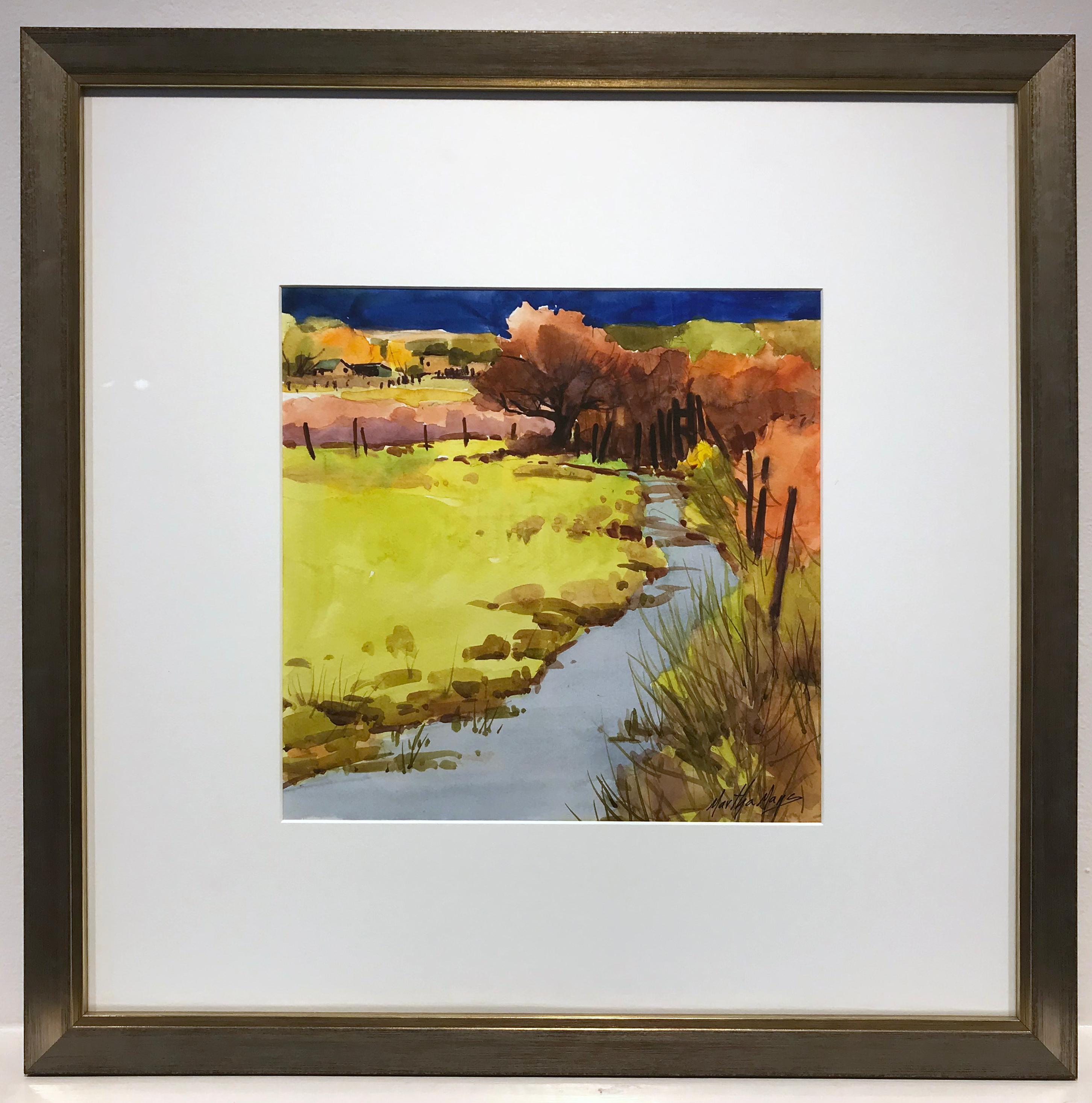Taos Acequia - Painting by Martha Mans