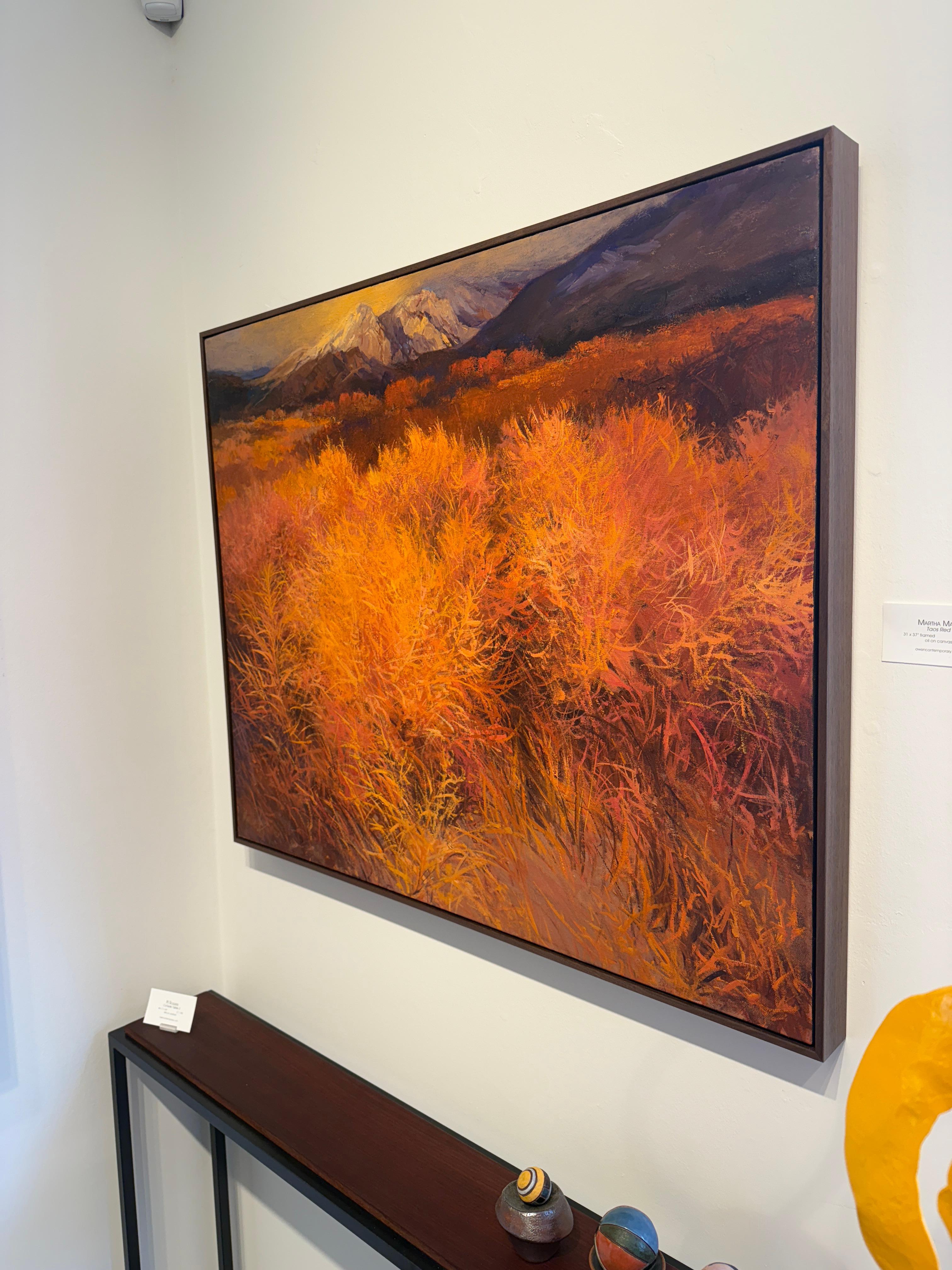 Taos Rojo - Painting Contemporáneo de Martha Mans