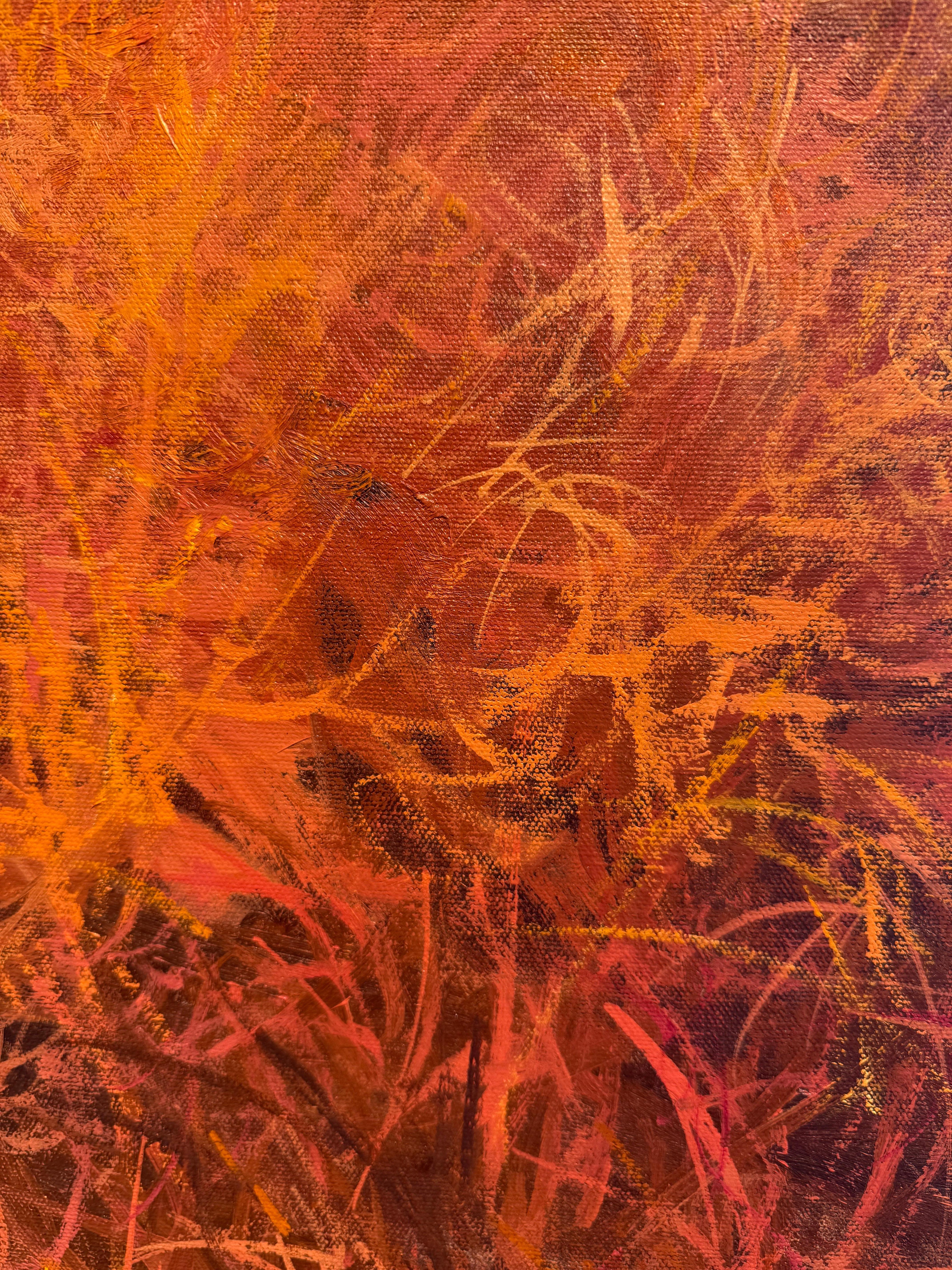 Taos Rojo - Landscape Painting Marrón de Martha Mans