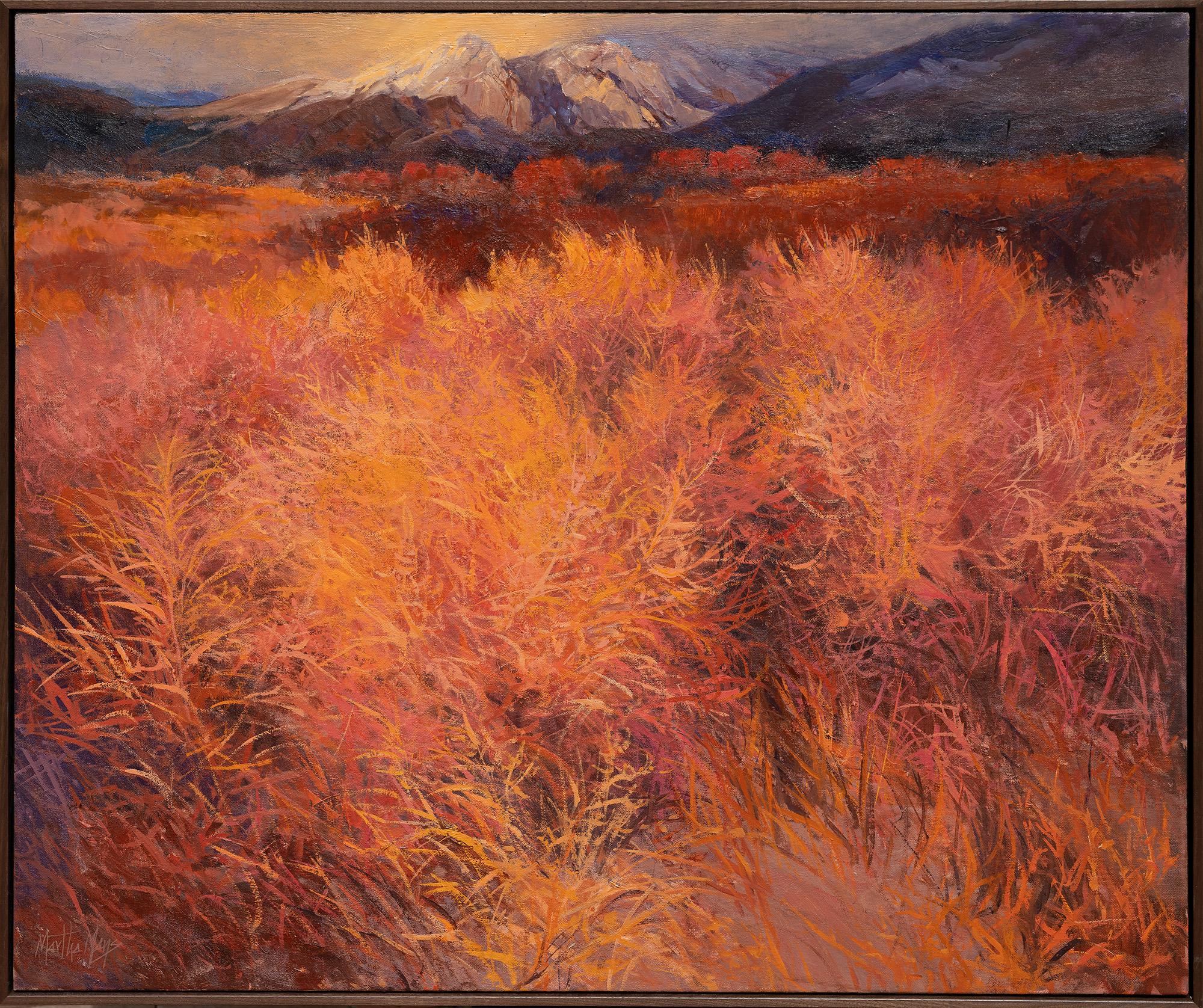 Martha Mans Landscape Painting - Taos Red
