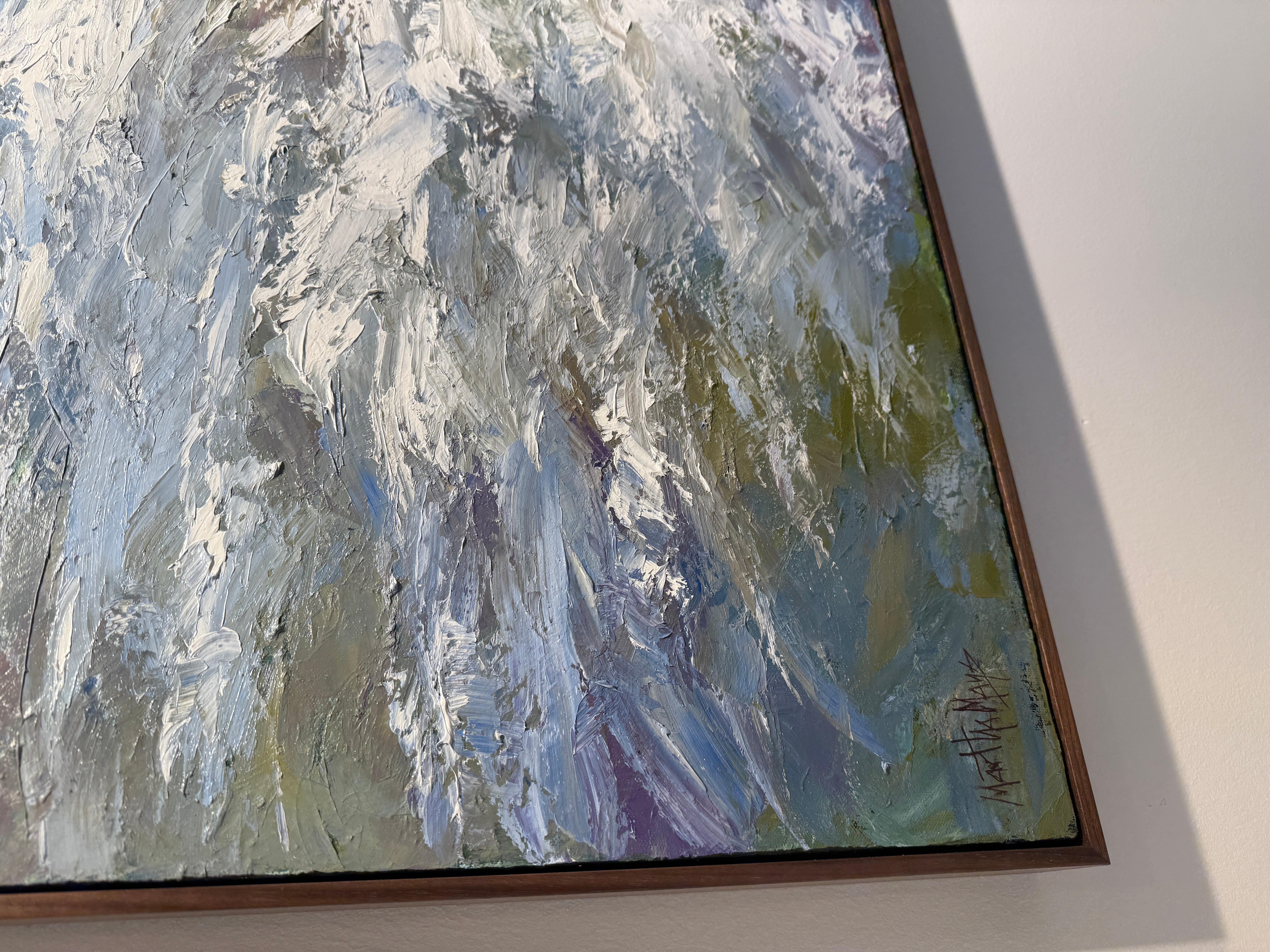 When the Chama is High - Gray Landscape Painting by Martha Mans