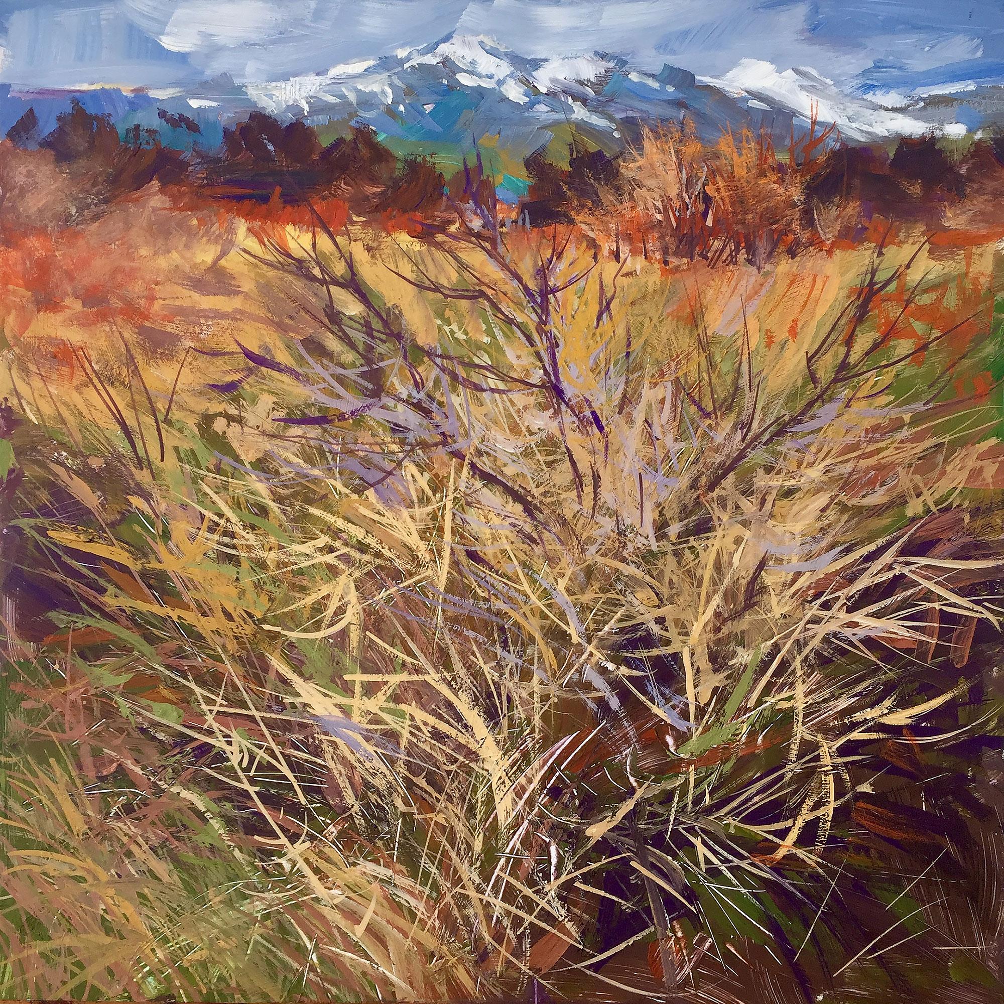 Martha Mans Landscape Painting - Wild Brush Taos