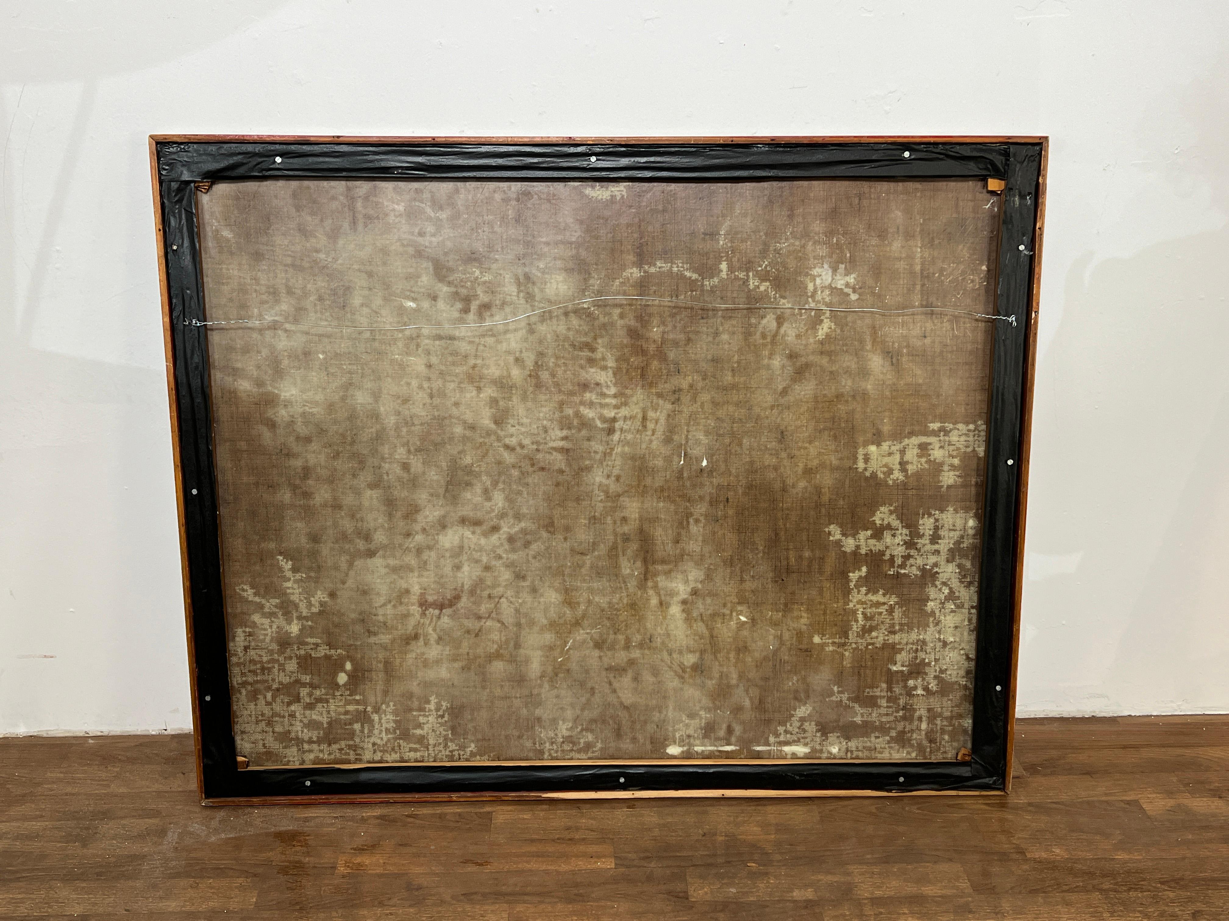 Martha Moore Modernistischer Expressionist Öl, ca. 1960s im Angebot 2