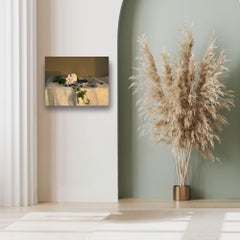 Camellia - original realism still life oil painting modern floral study artwork