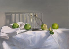 Chiller and Limes - original realism still life fruit room oil painting 
