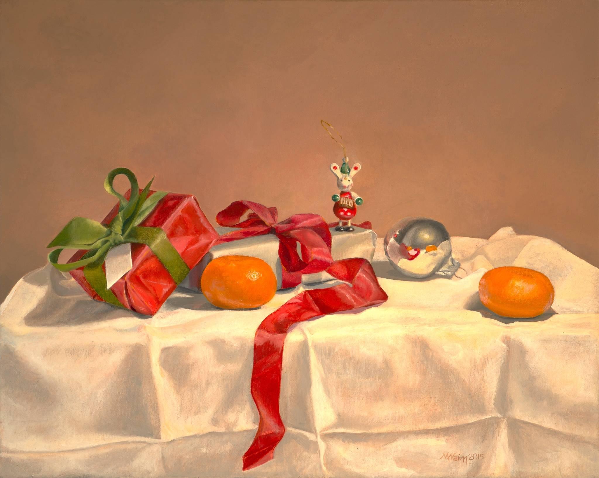 Peinture à L'huile Originale - Nature Morte Aux Fruits - Tableau D'occasion