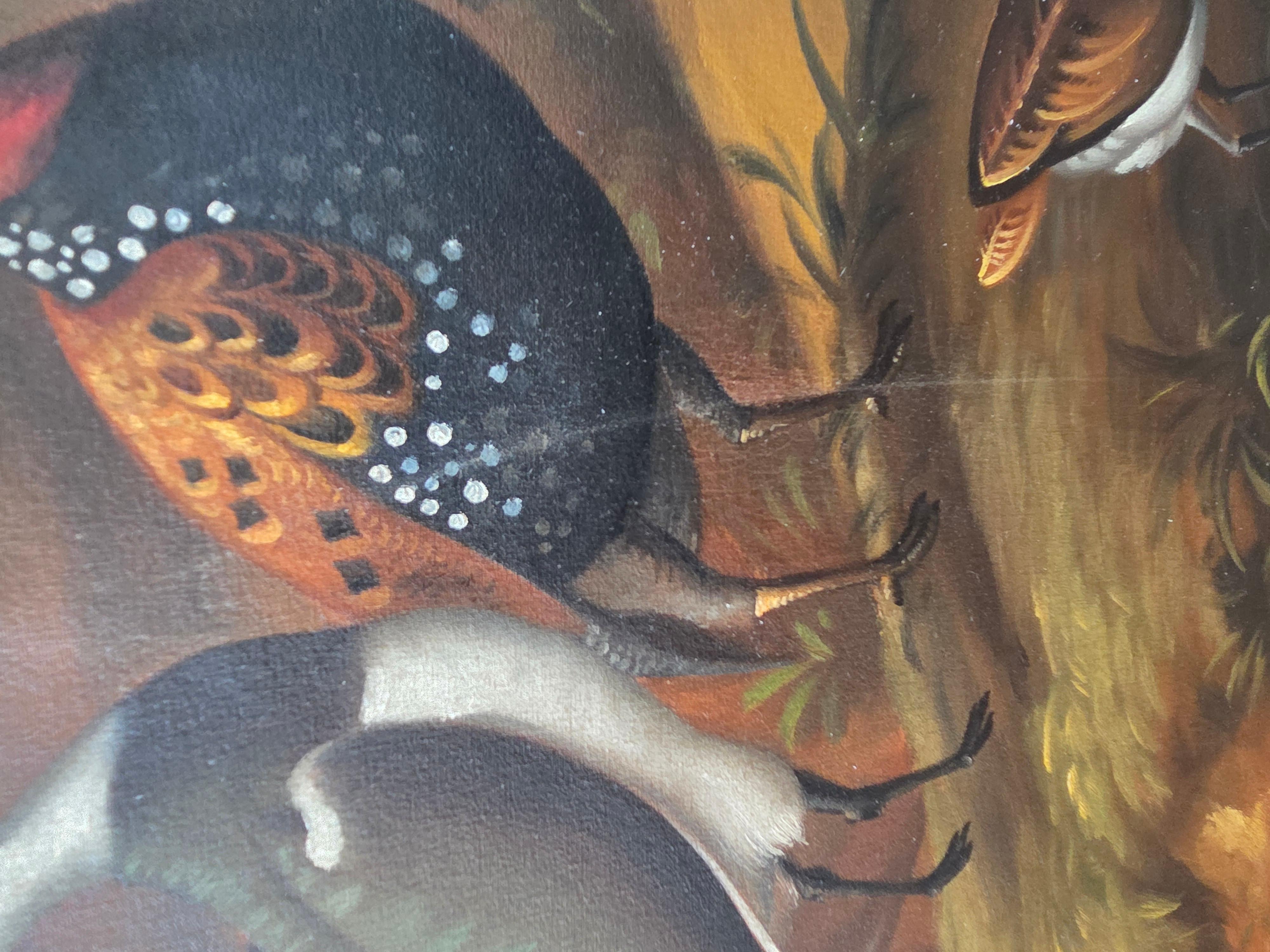 Artistics : Martha Ochoa
Médium : Huile sur toile
Taille : 32 x 40 in.
non encadré.

Cette vibrante peinture à l'huile sur toile présente une scène de nature vivante et détaillée, dans le style magistral Colonial Baroque, école de Cusco, de Martha