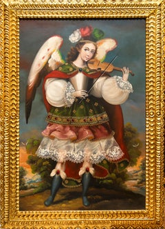 "Nataniel" Peruvian Cusco School Catholic Iconography by Martha Ochoa