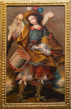 "Ofaniel Dei" Cusco School Style Catholic Angel Iconography by Martha Ochoa