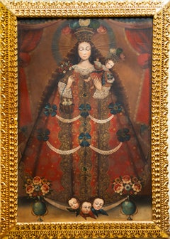 "Virgen del Carmen II" Peruvian Cusco School Style Virgin Mary by Martha Ochoa