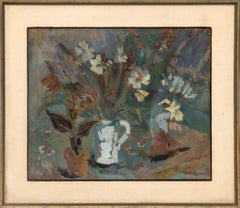Impressionist Style Floral Still Life Oil on Panel