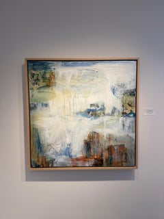 Canyon Whispers Abstract Painting, Acrylic on Canvas, Framed Art