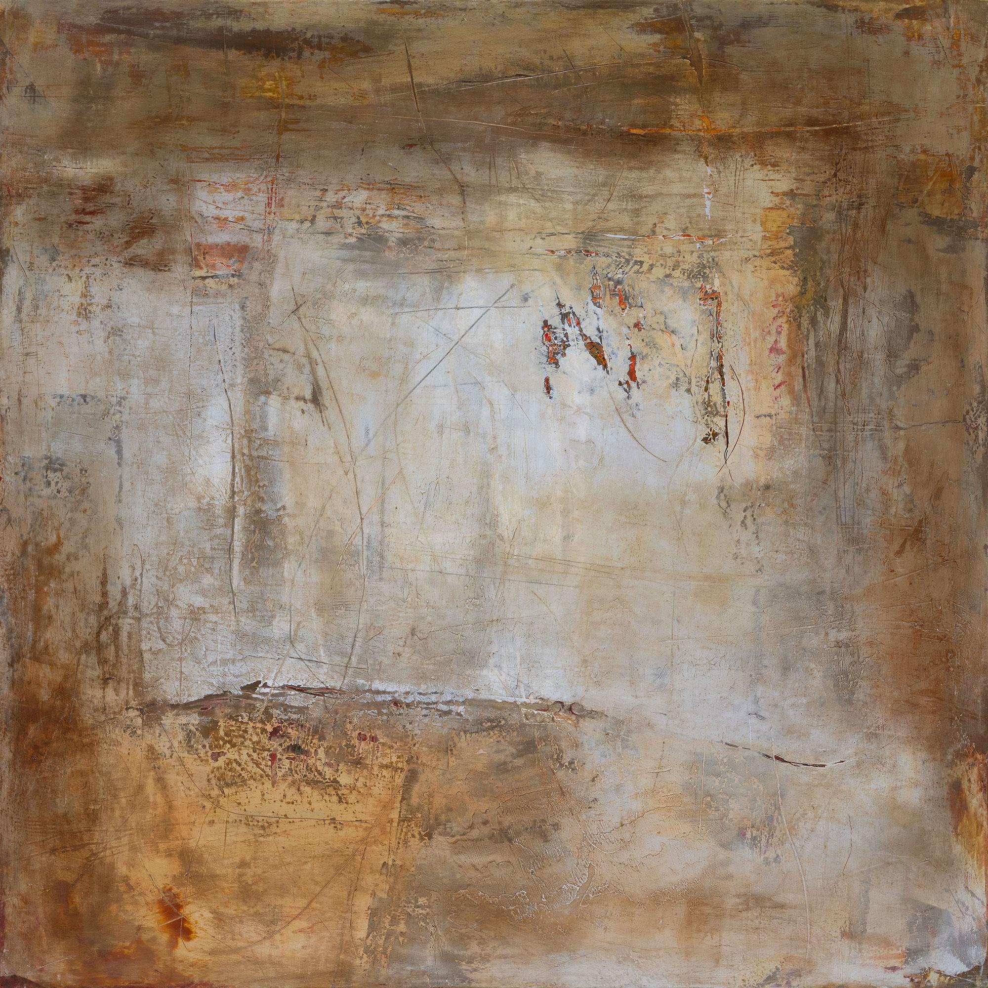 Chronos VI – Abstrakte Malerei, Acryl auf Leinwand, 30 x 30, 21. Jahrhundert