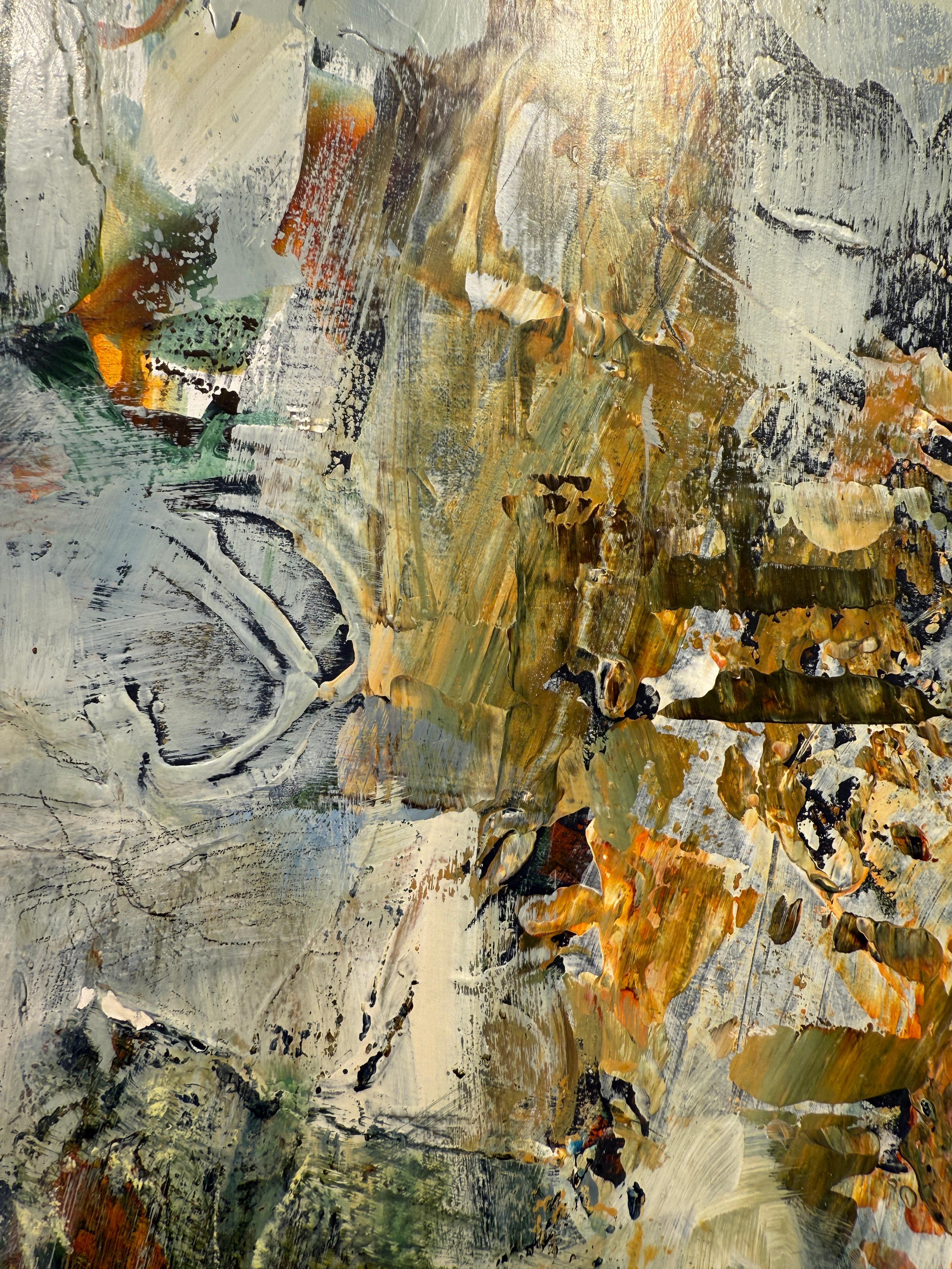 Cerchio posteriore - Abstract Painting Grigio di Martha Rea Baker