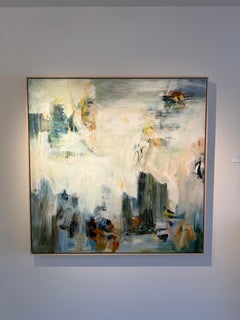 „Evergreen“ – abstrakte Malerei, Acryl auf Leinwand, gerahmt, 21. Jahrhundert