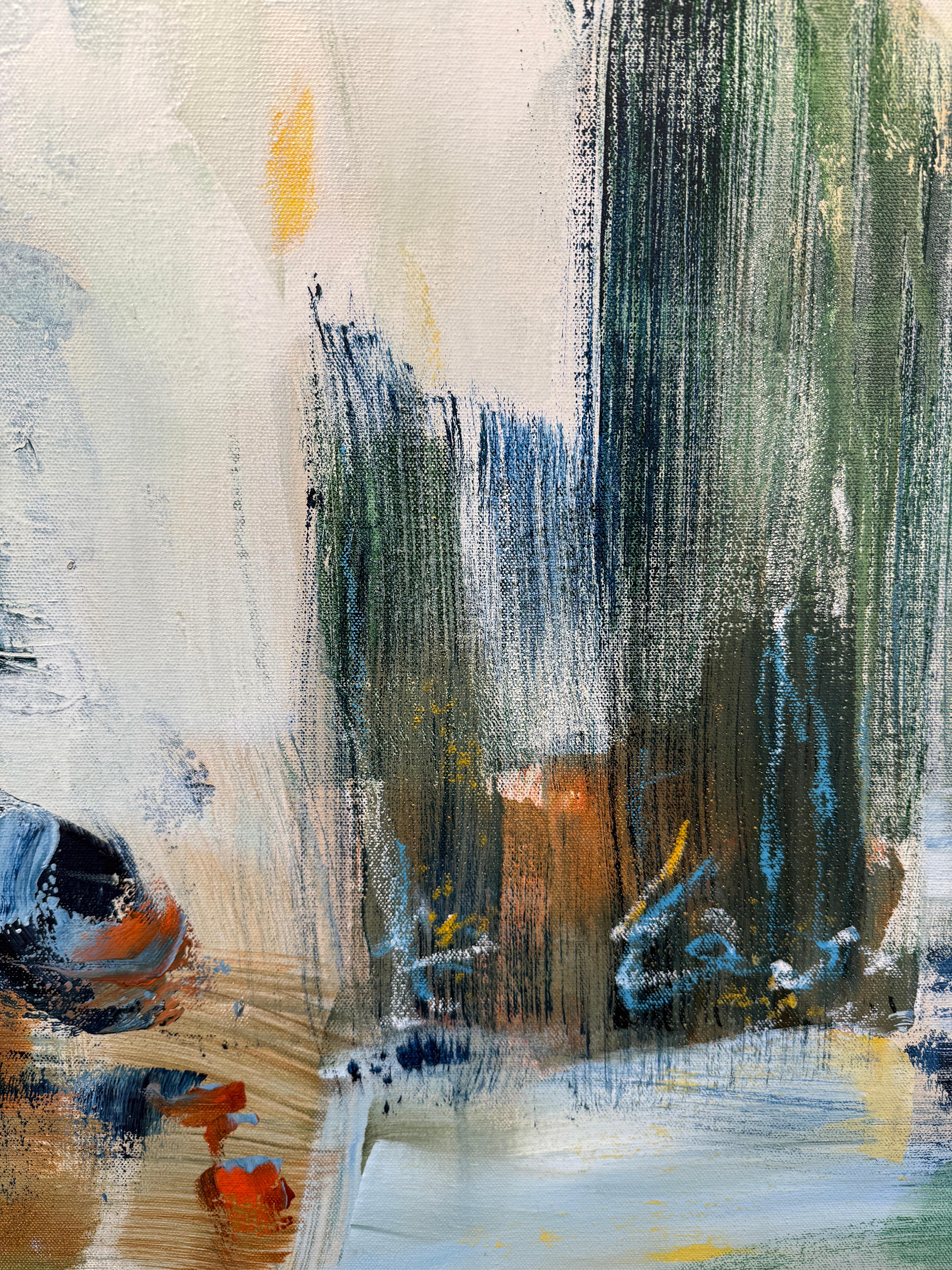 Sempreverde - Abstract Painting Grigio di Martha Rea Baker
