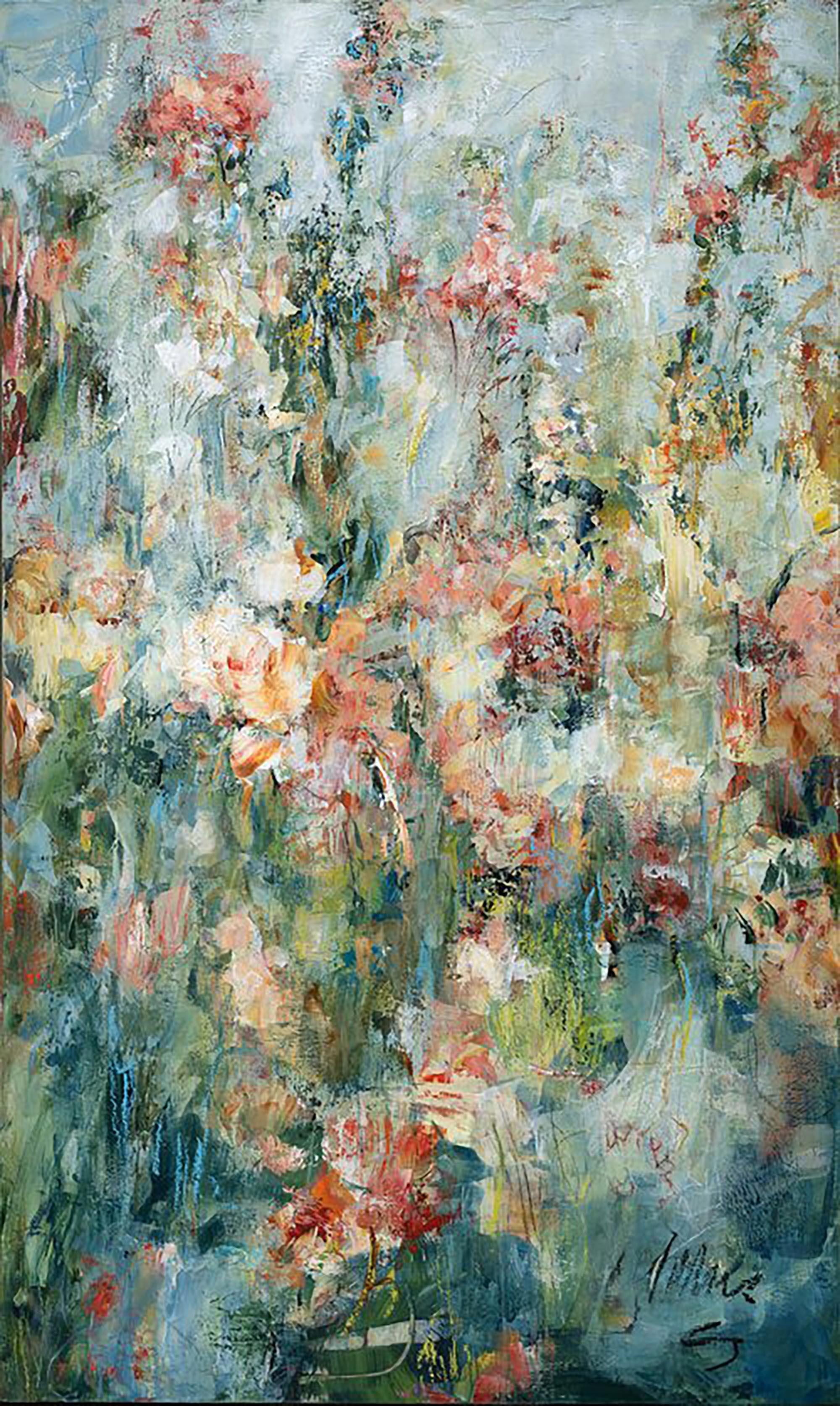 Martha Rea Baker Abstract Painting - Garden Party II