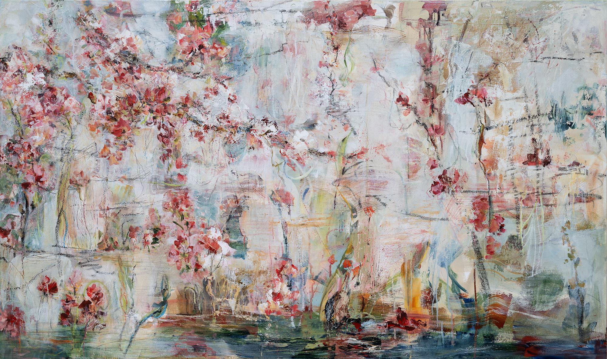 Martha Rea Baker Abstract Painting - La Vie En Rose V