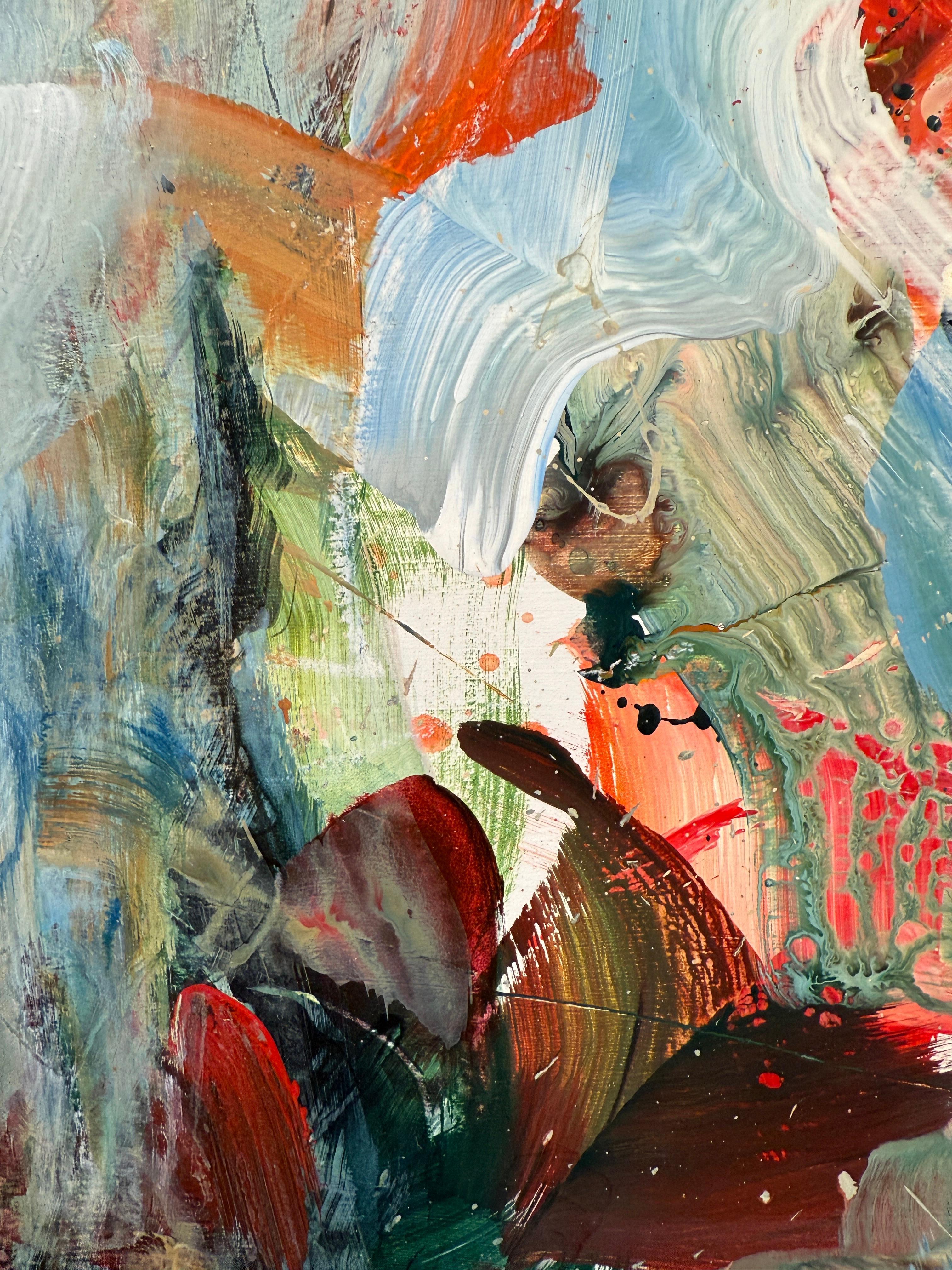 Meandro - Abstract Painting Grigio di Martha Rea Baker