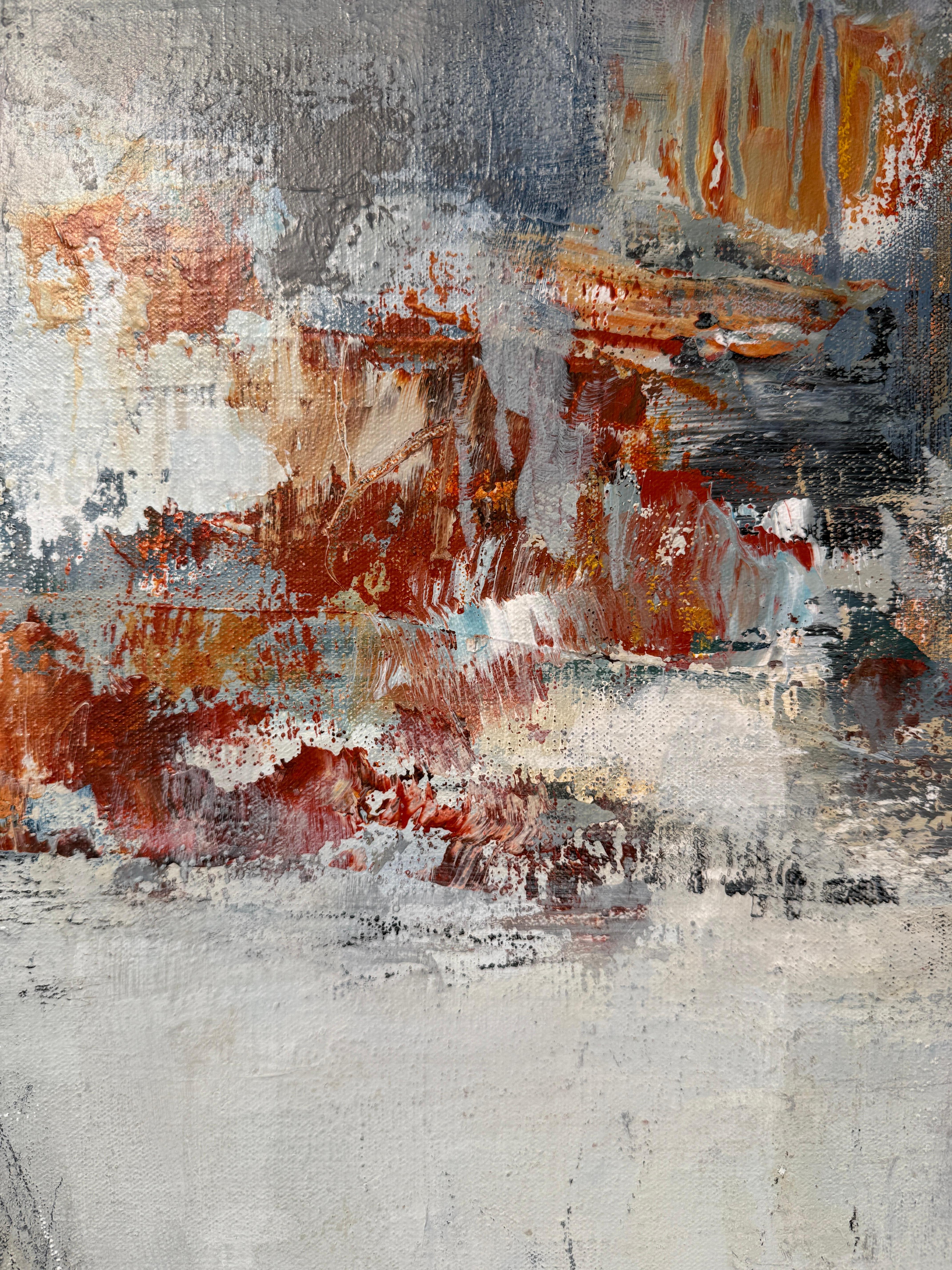 Navigazione IV - Abstract Painting Grigio di Martha Rea Baker
