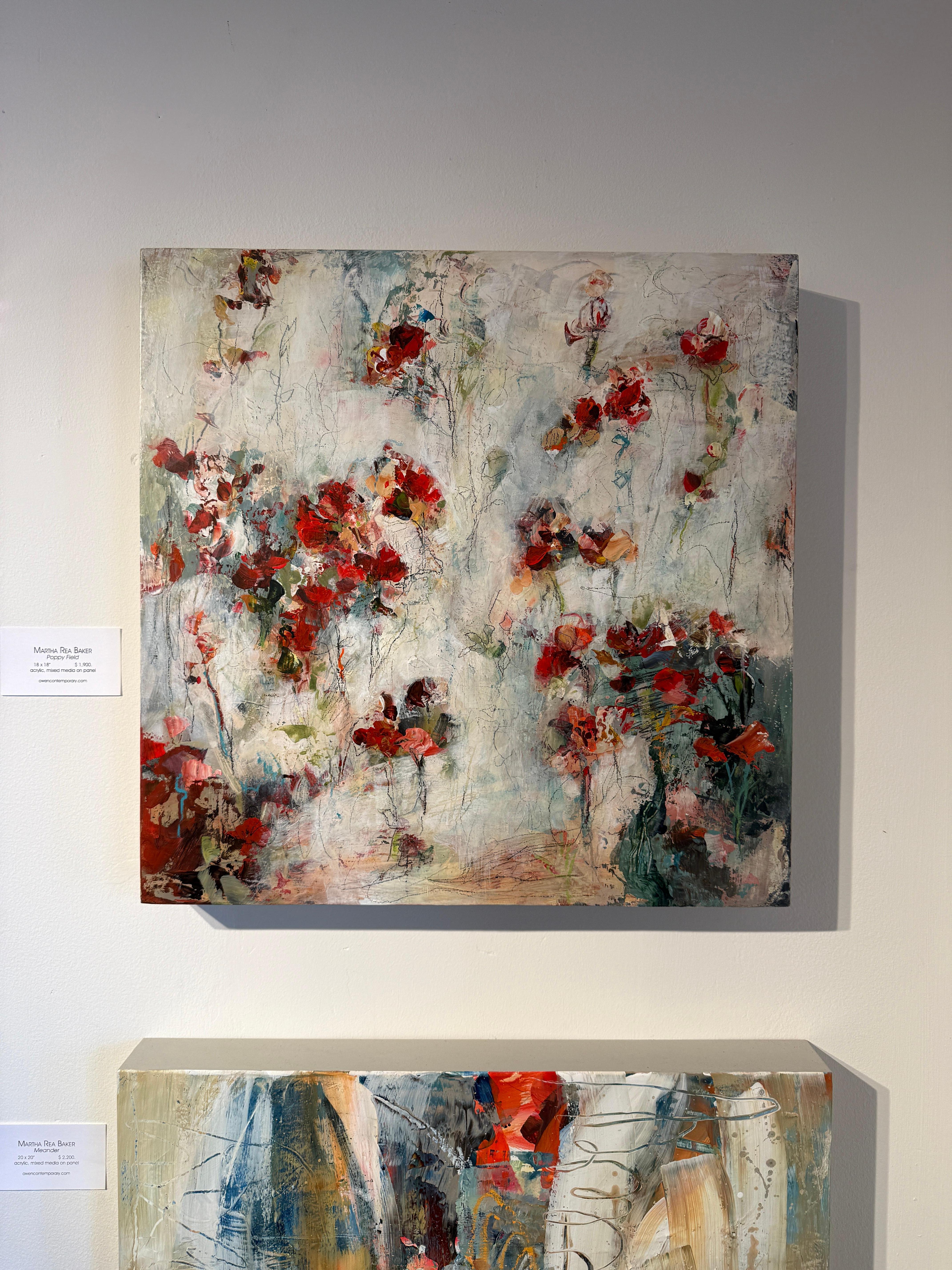 Campo di papaveri - Painting di Martha Rea Baker