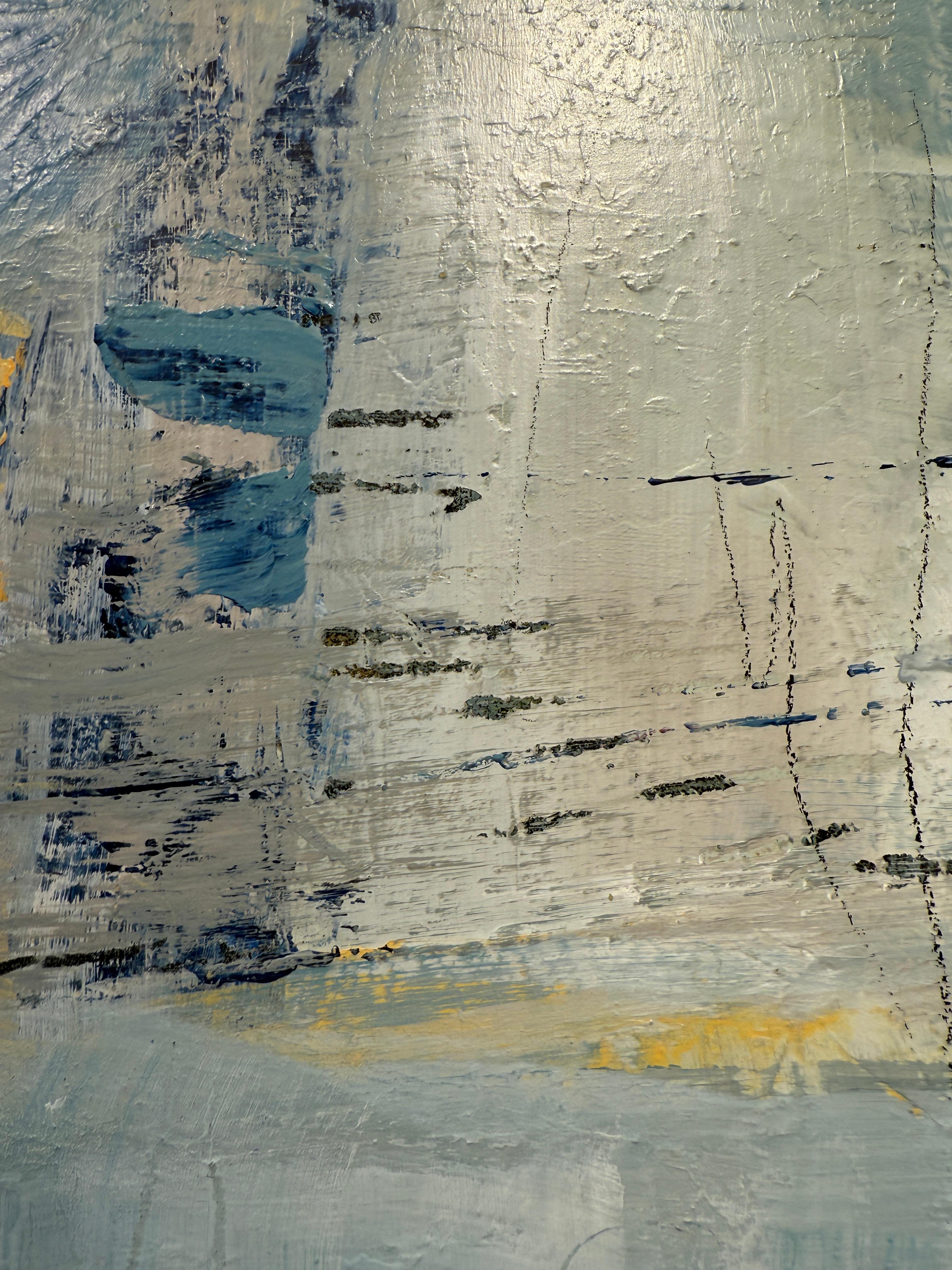Acque inesplorate IV - Abstract Painting Nero di Martha Rea Baker