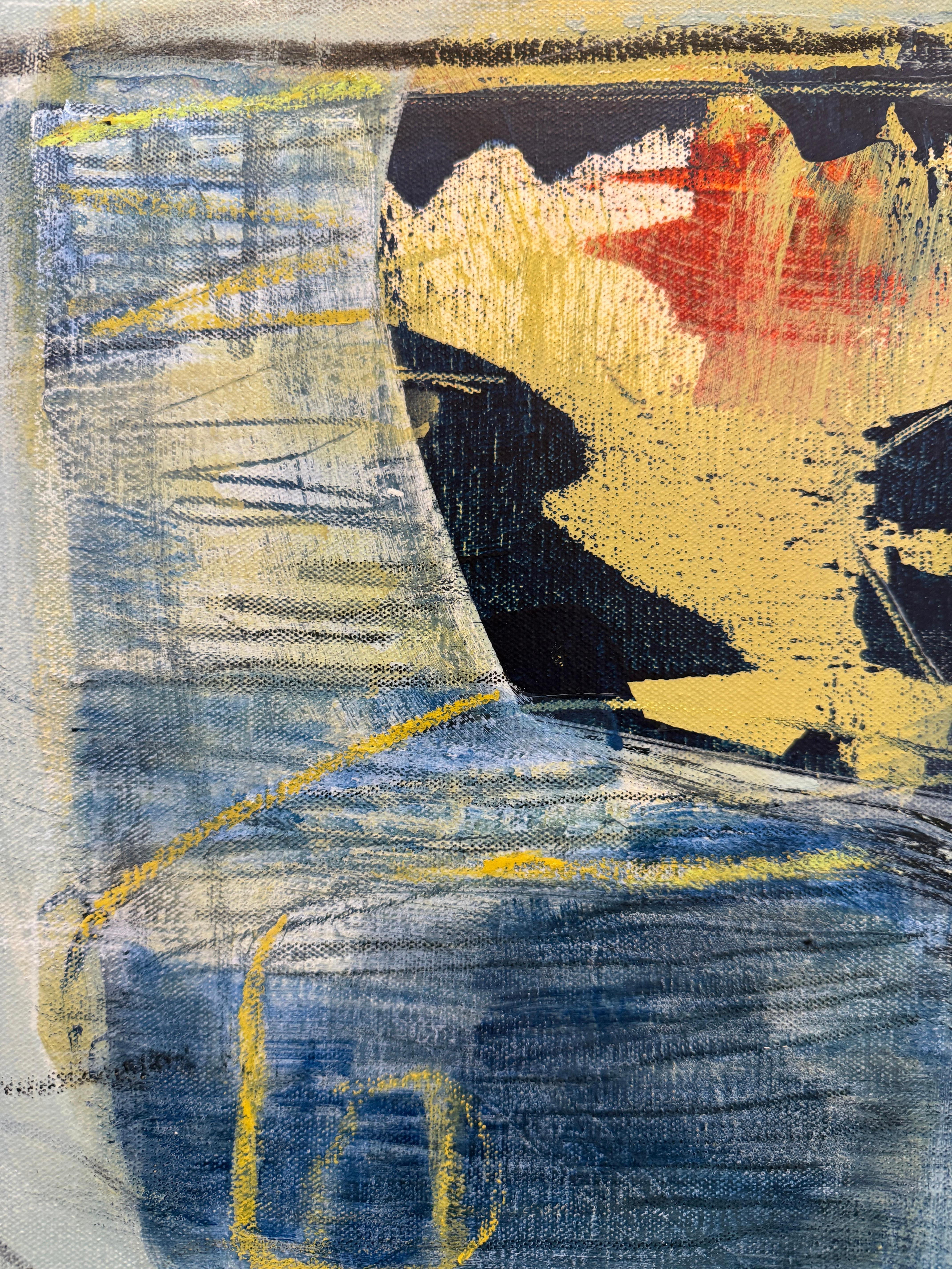 Uncharted Waters V - Abstract Painting by Martha Rea Baker