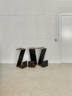 Martha Sturdy 3er-Set Barhocker im Industriestil, Bent Steel