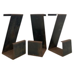 Martha Sturdy 3er-Set Barhocker im Industriestil, Bent Steel