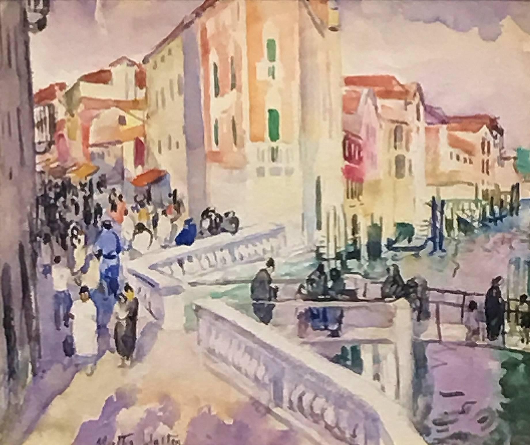 Martha Walter Figurative Art - Ponte della Costituzione, Venice