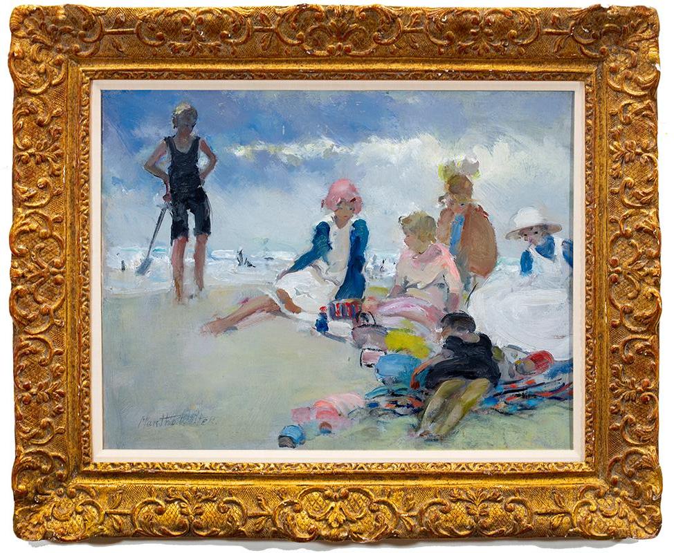 Martha Walter Landscape Painting - "A Day on the Beach"