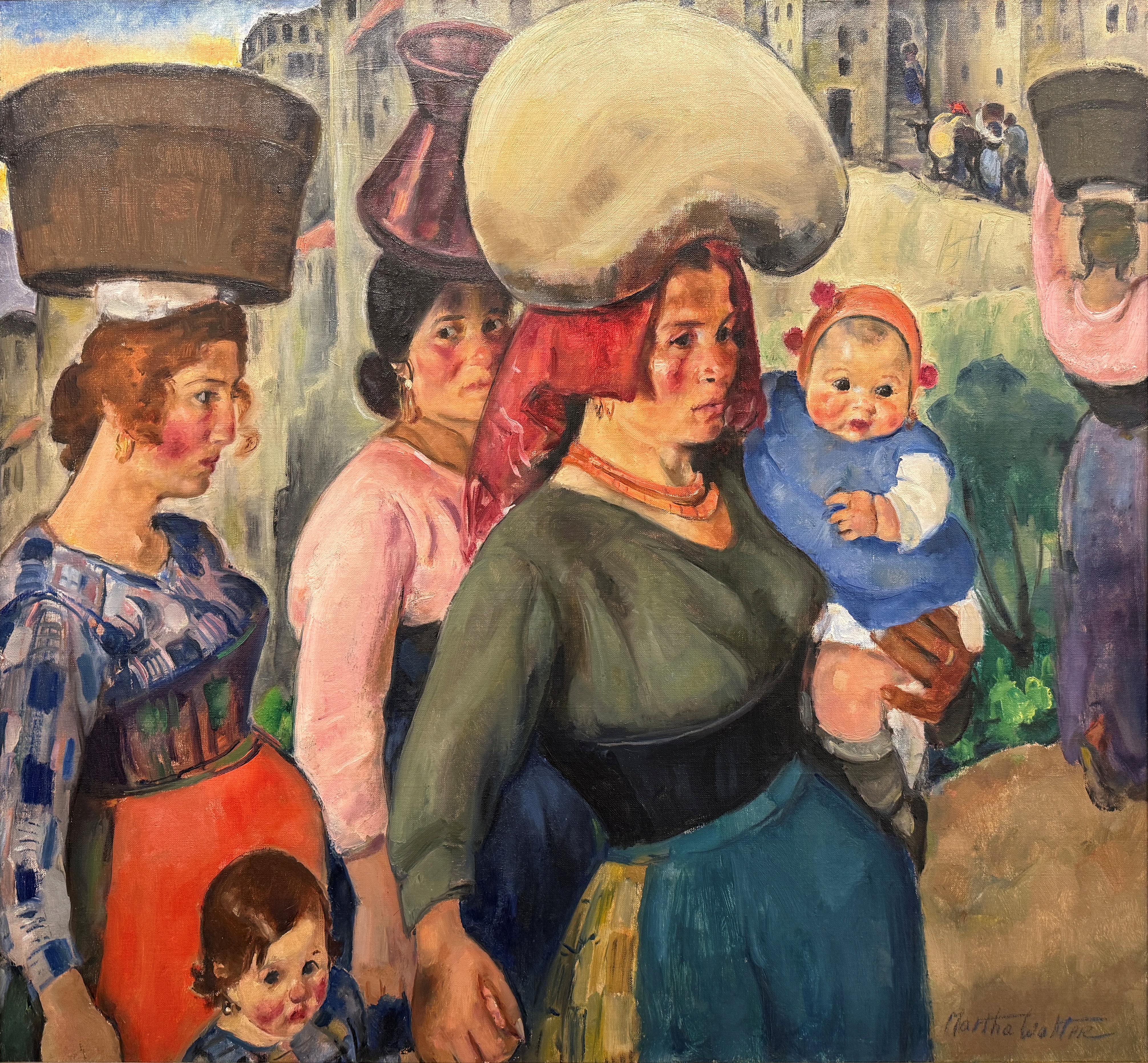 Martha Walter
Women and Children in Anticoli, Italy, circa 1908-1910
Signed lower right
Oil on canvas
36 x 40 inches

Provenance
Spanierman Gallery, New York

Exhibited
New York, Hawthorne Fine Art, Going Places: Women Artist Travelers of the Early