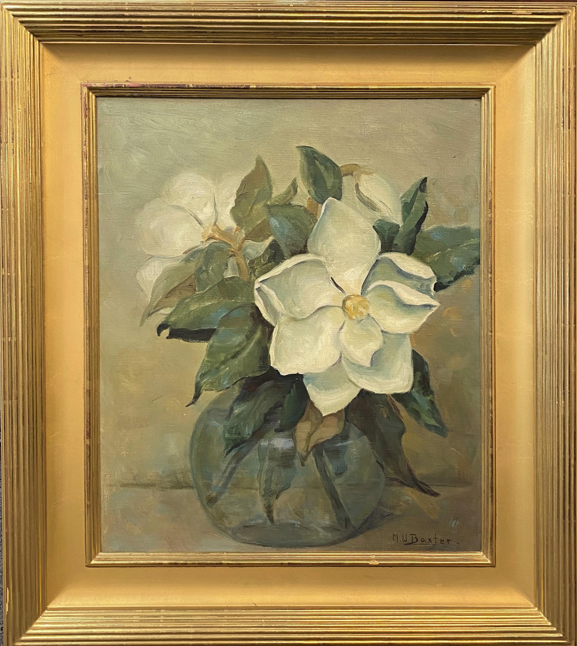 Martha Wheeler Wallace Baxter Still-Life Painting - Magnolias