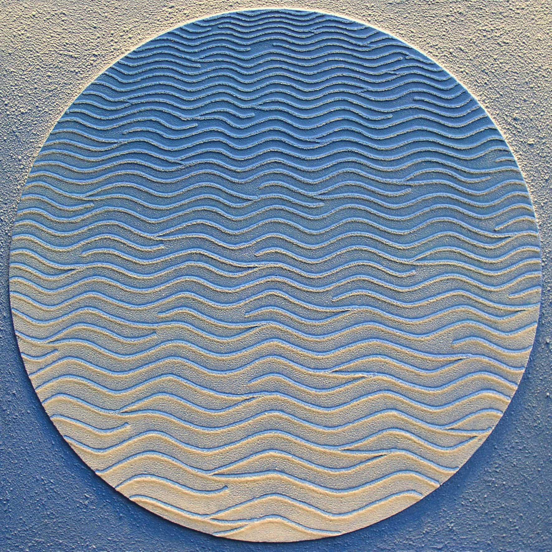 Abstract Painting Martha Winter - Circle Universal Flow Circle iii. Peinture abstraite technique mixte contemporaine