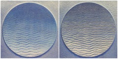"Universal Flow". Contemporary Mixed Media Diptych