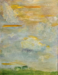 A Ray of Light Contemporary Abstract Landscape Colors Oil on Canvas 48"x36"