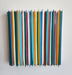 Clowning Around Tropf Malerei Acryl auf Leinwand 12" x 12" abstrakte zeitgenössische