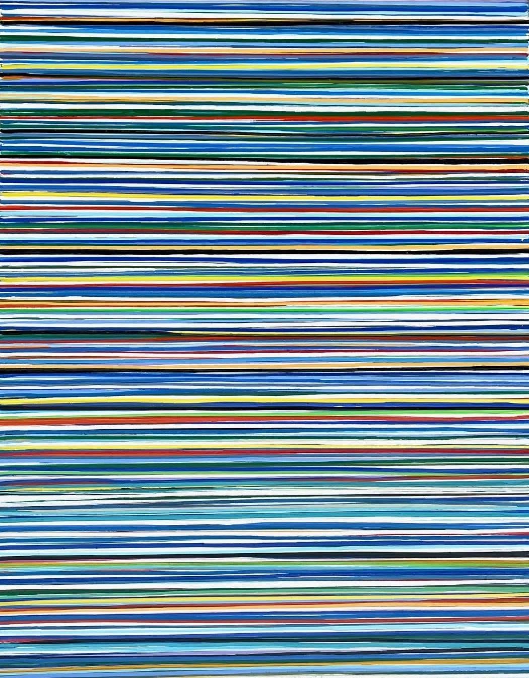 Regatta II (2)   Drip Painting, Abstrakt, Farbenvielfalt Zeitgenössische Kunst im Angebot 3