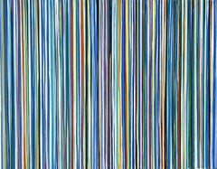 Regata II (2)   Pittura a goccia, astratta, una pletora di colori Arte contemporanea