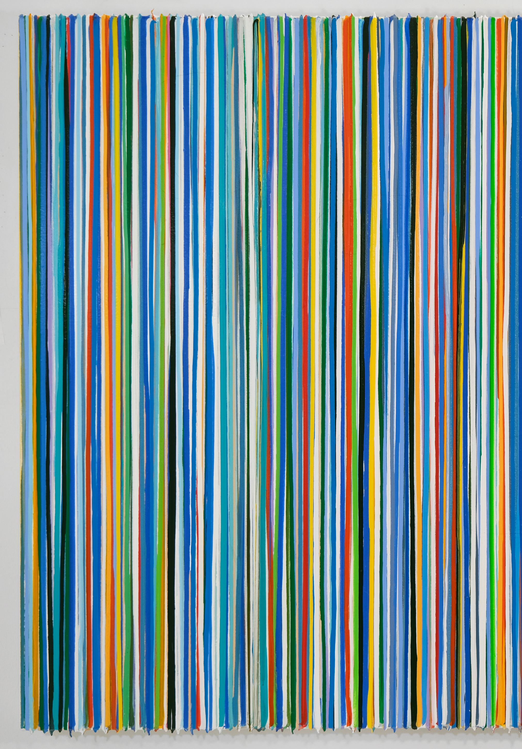 Peinture à l'huile Regatta V, peinture à l'huile à gouttes, abstrait, pléthore de couleurs, émotions - Abstrait Painting par Marthann Masterson