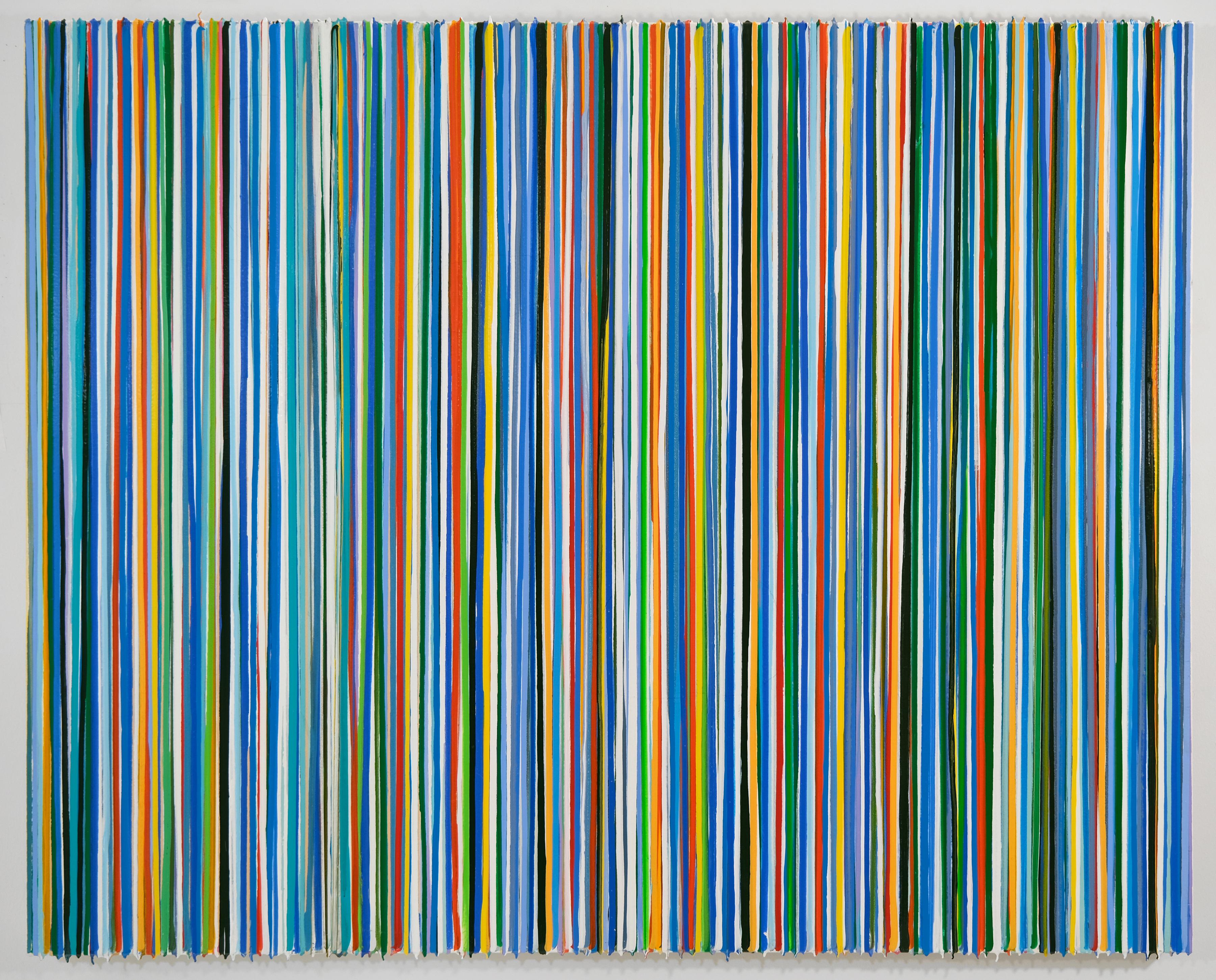 Marthann Masterson Abstract Painting – Regatta V. Ölgemälde, Tropfengemälde, Abstrakt, Plethora von Farben, Emotionen