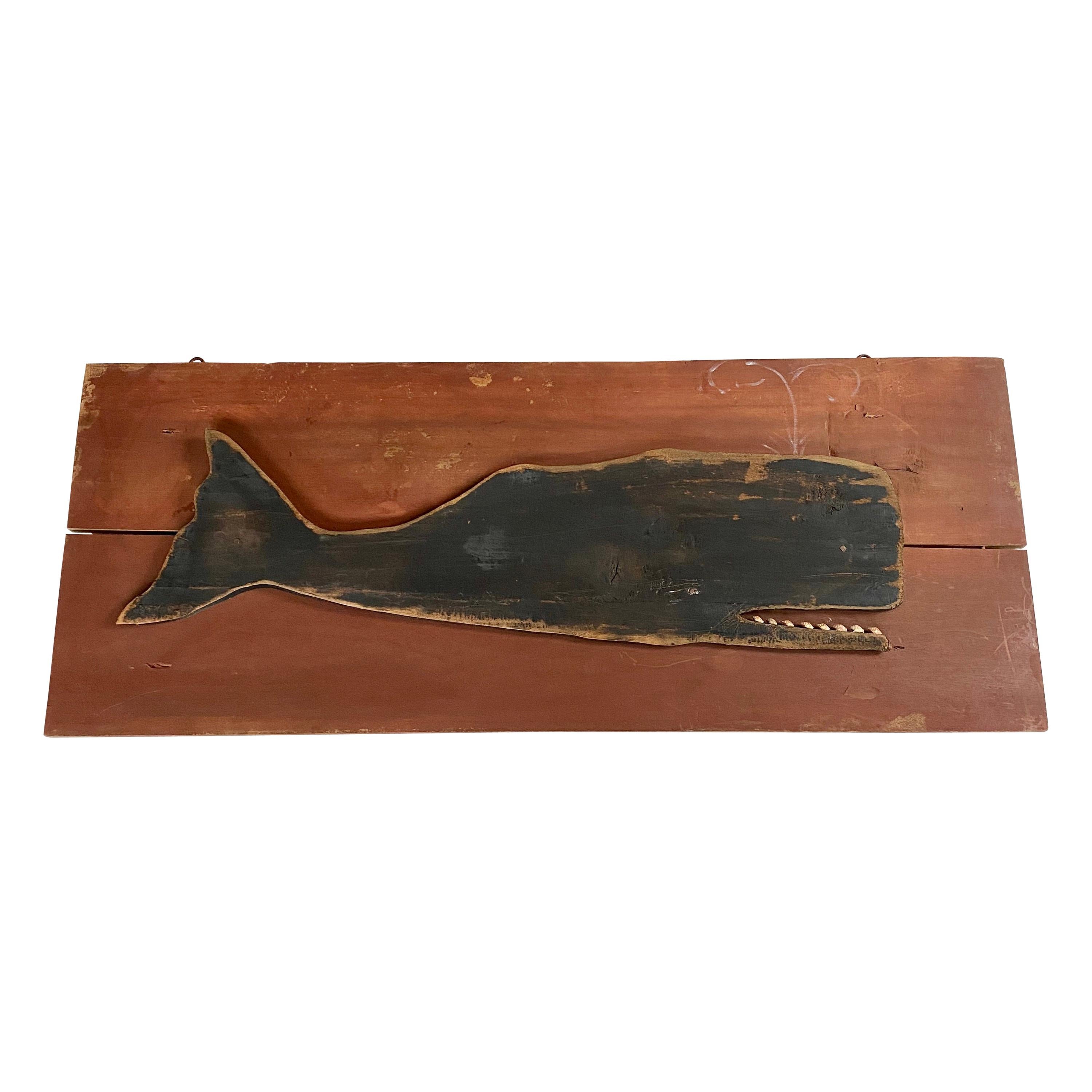 Martha's Vineyard Folk Art Sperm Whale Plaque, by K. Emack